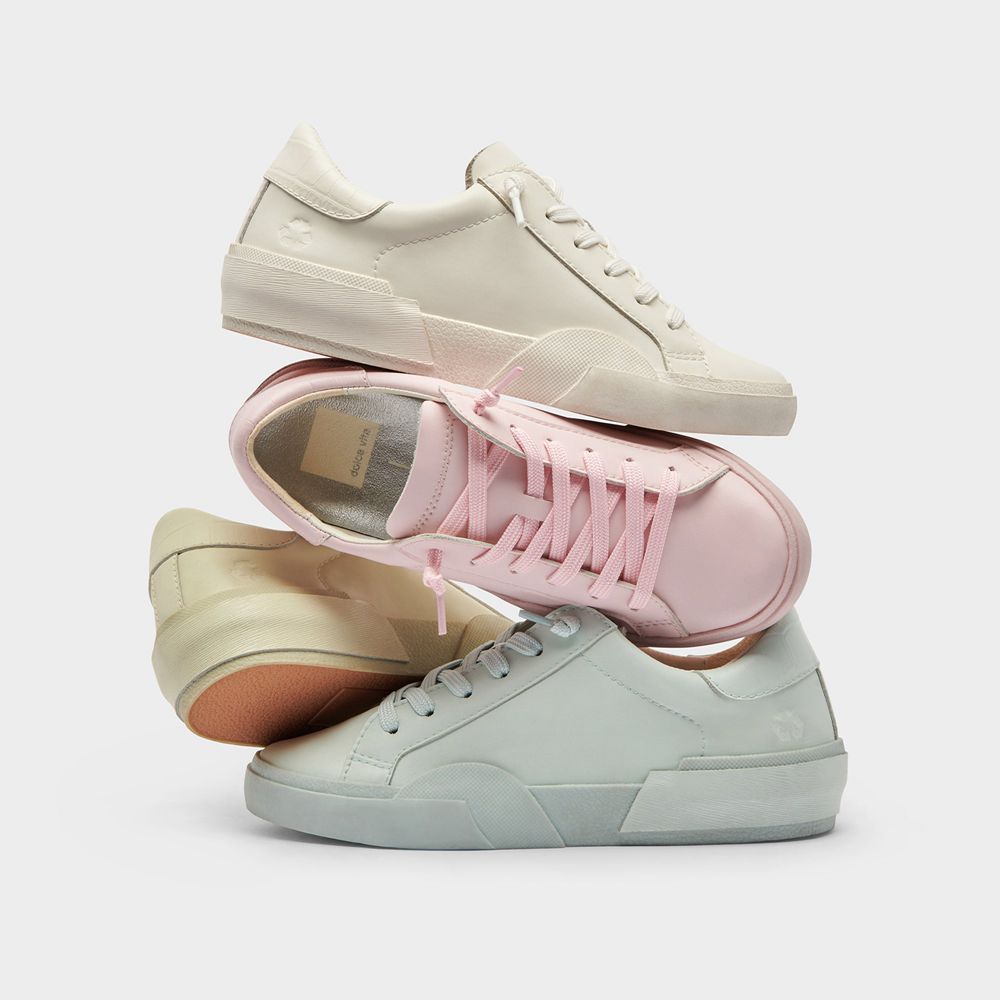 Dolce Vita Zina 360 Leather Women Sneakers Light Pink | US-931407ZDK