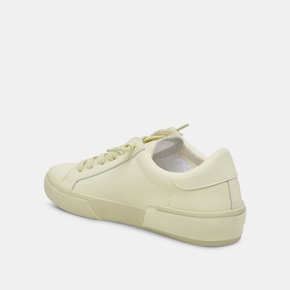 Dolce Vita Zina 360 Leather Women Sneakers Light Green | US-697182COQ