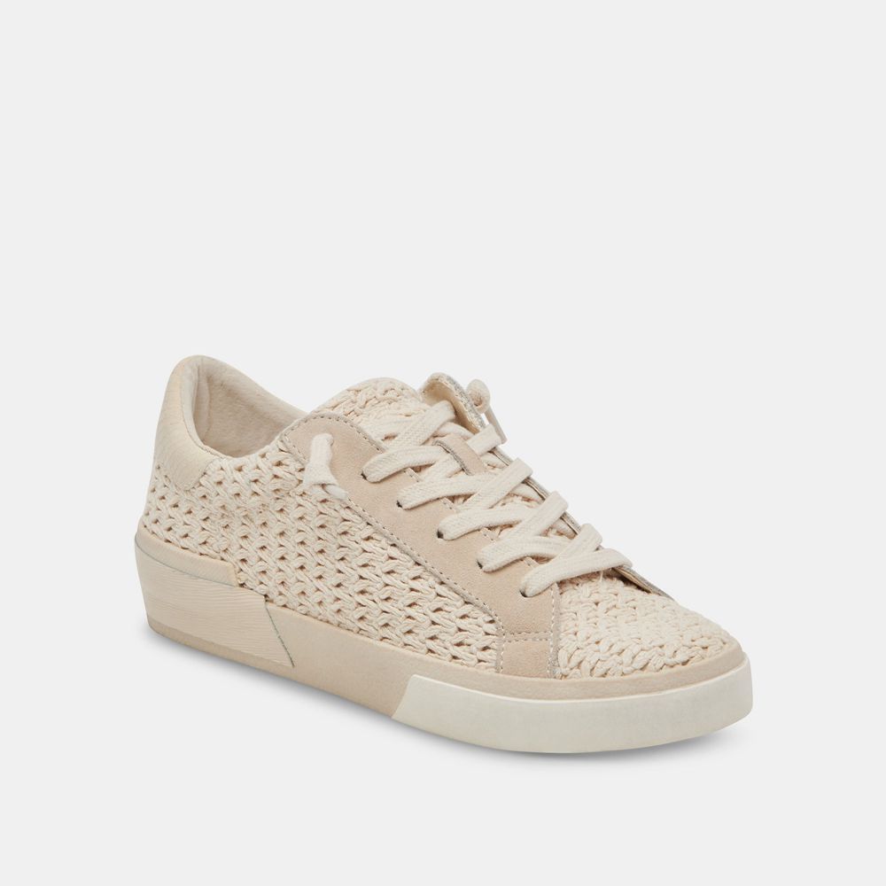 Dolce Vita Zina Crochet Women Sneakers Light Beige | US-890156YVP