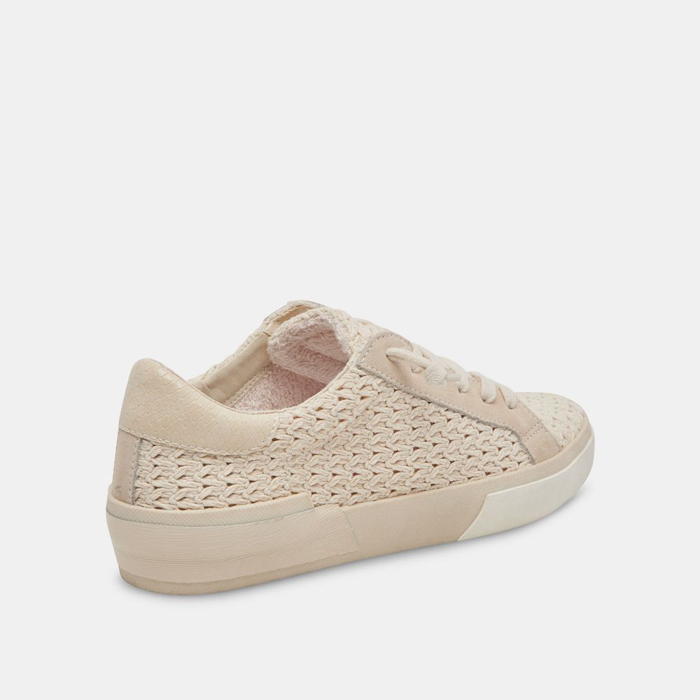 Dolce Vita Zina Crochet Women Sneakers Light Beige | US-890156YVP