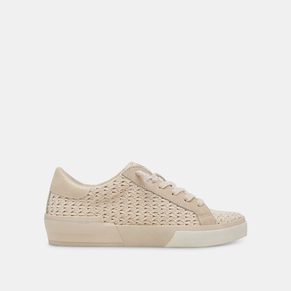 Dolce Vita Zina Crochet Women Sneakers Light Beige | US-890156YVP