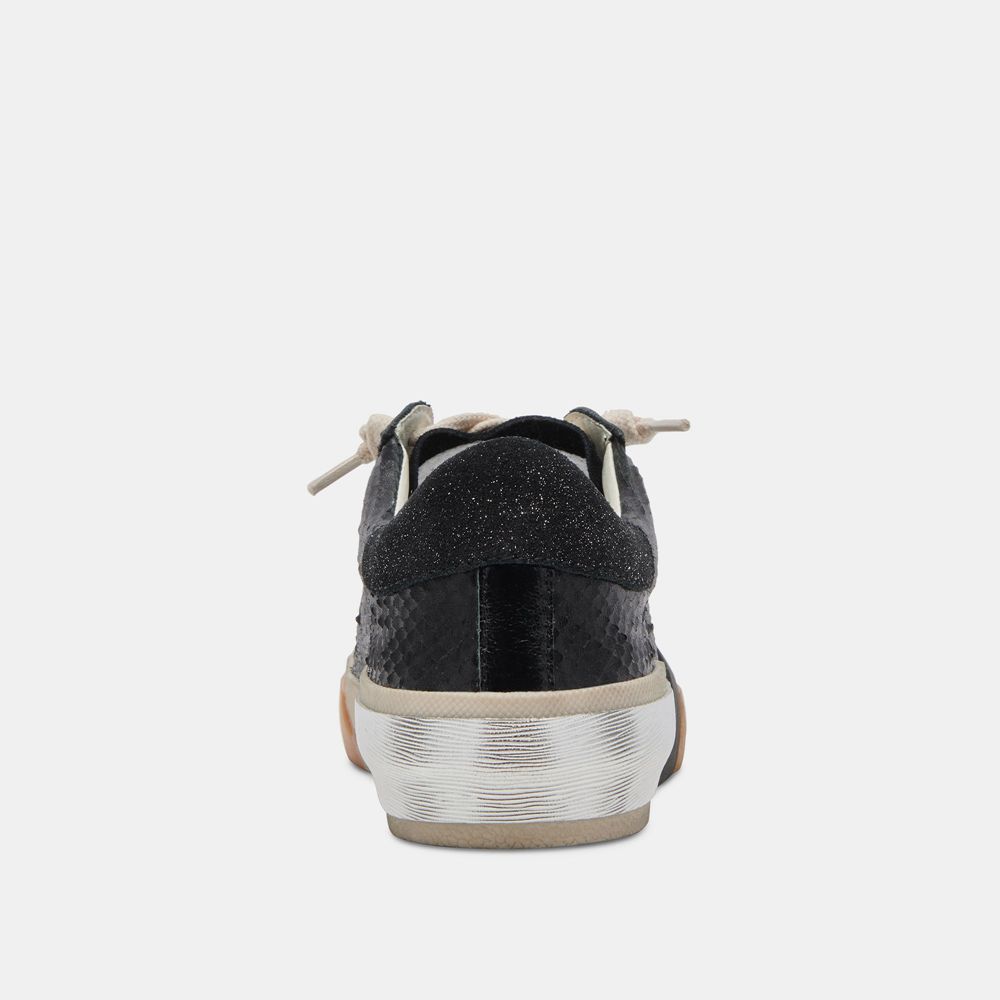 Dolce Vita Zina Leather Women Sneakers Black | US-928743MEN