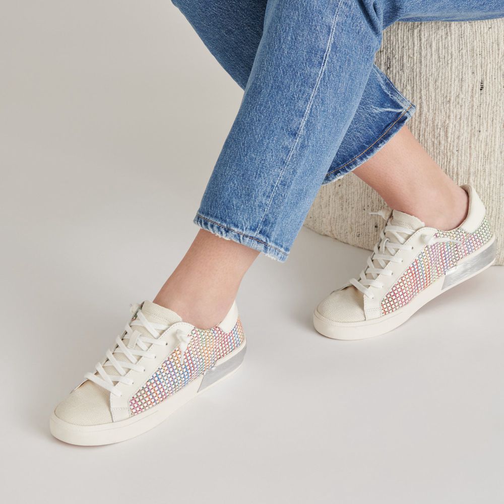 Dolce Vita Zina Pride Raffia Women Sneakers White / Multicolor | US-498102NWU