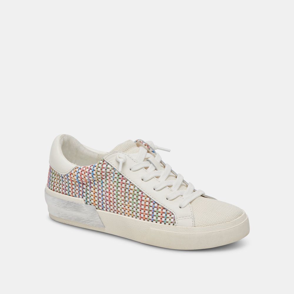 Dolce Vita Zina Pride Raffia Women Sneakers White / Multicolor | US-498102NWU