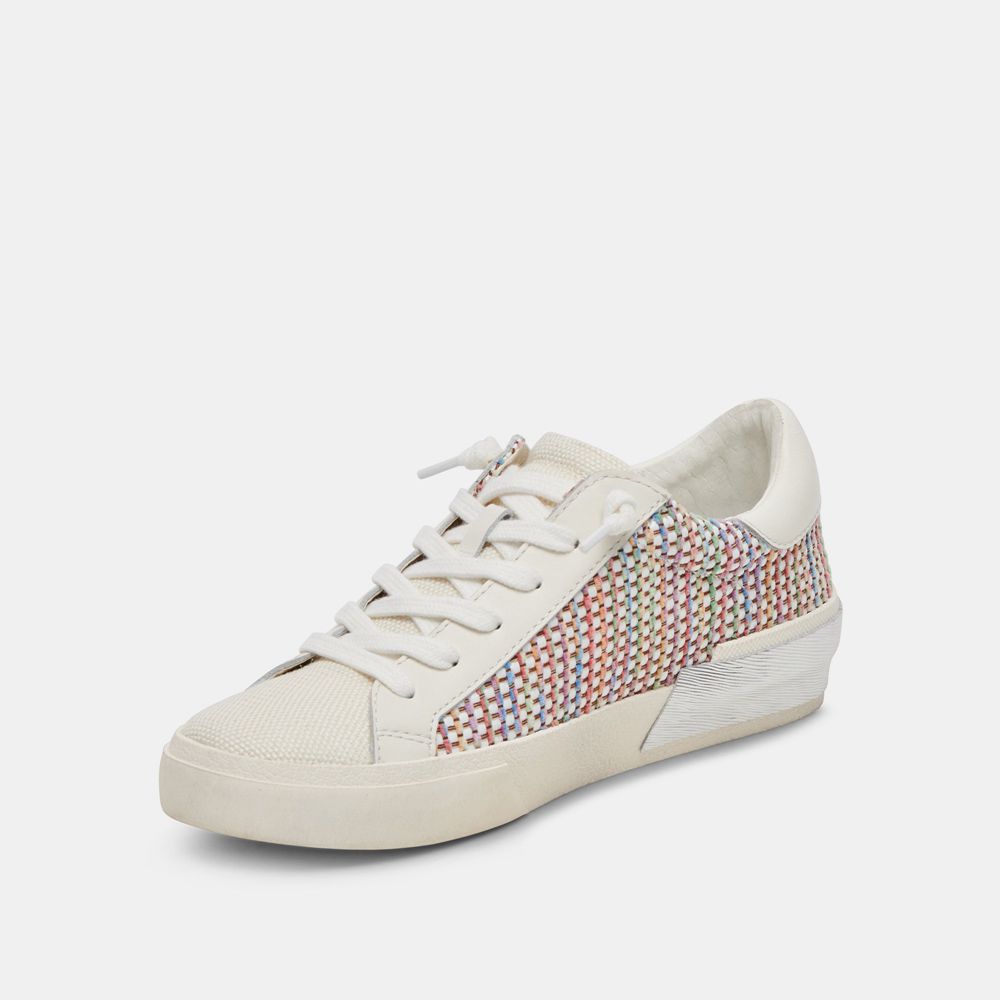 Dolce Vita Zina Pride Raffia Women Sneakers White / Multicolor | US-498102NWU