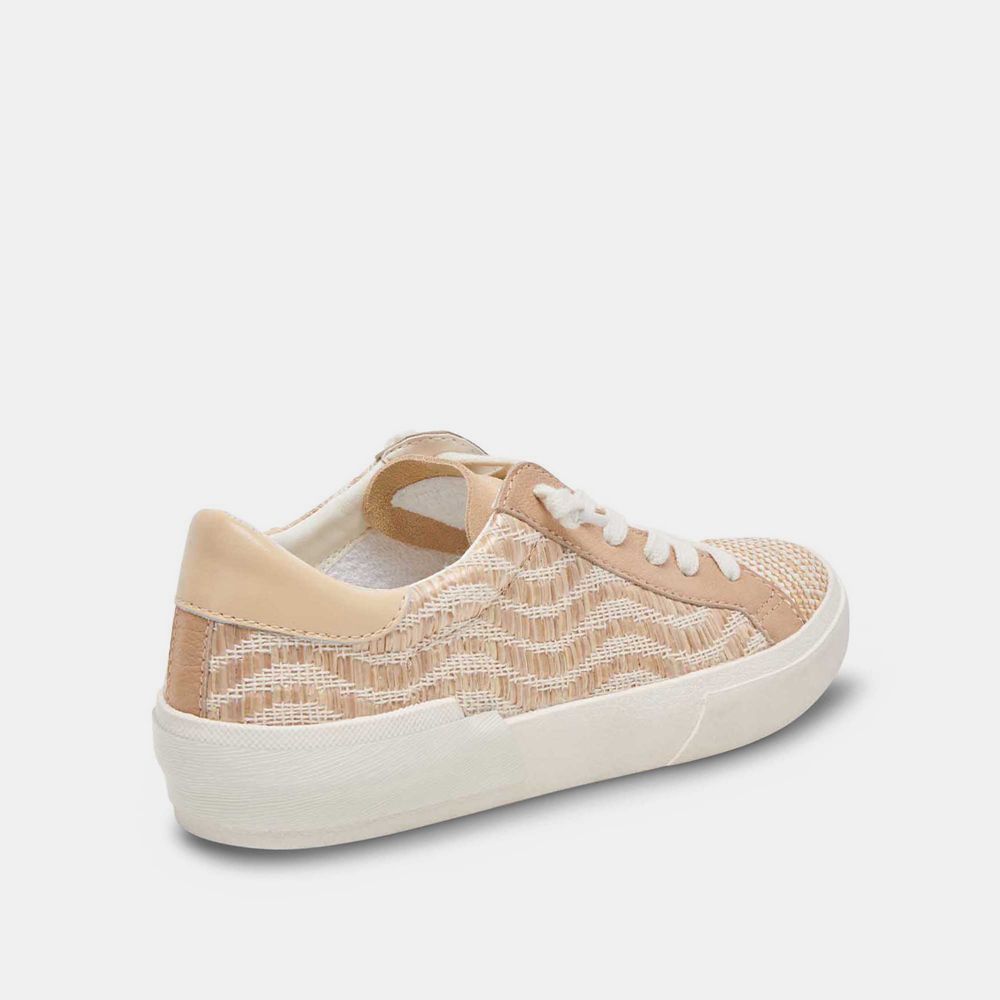 Dolce Vita Zina Raffia Women Sneakers Beige / White | US-783105NET