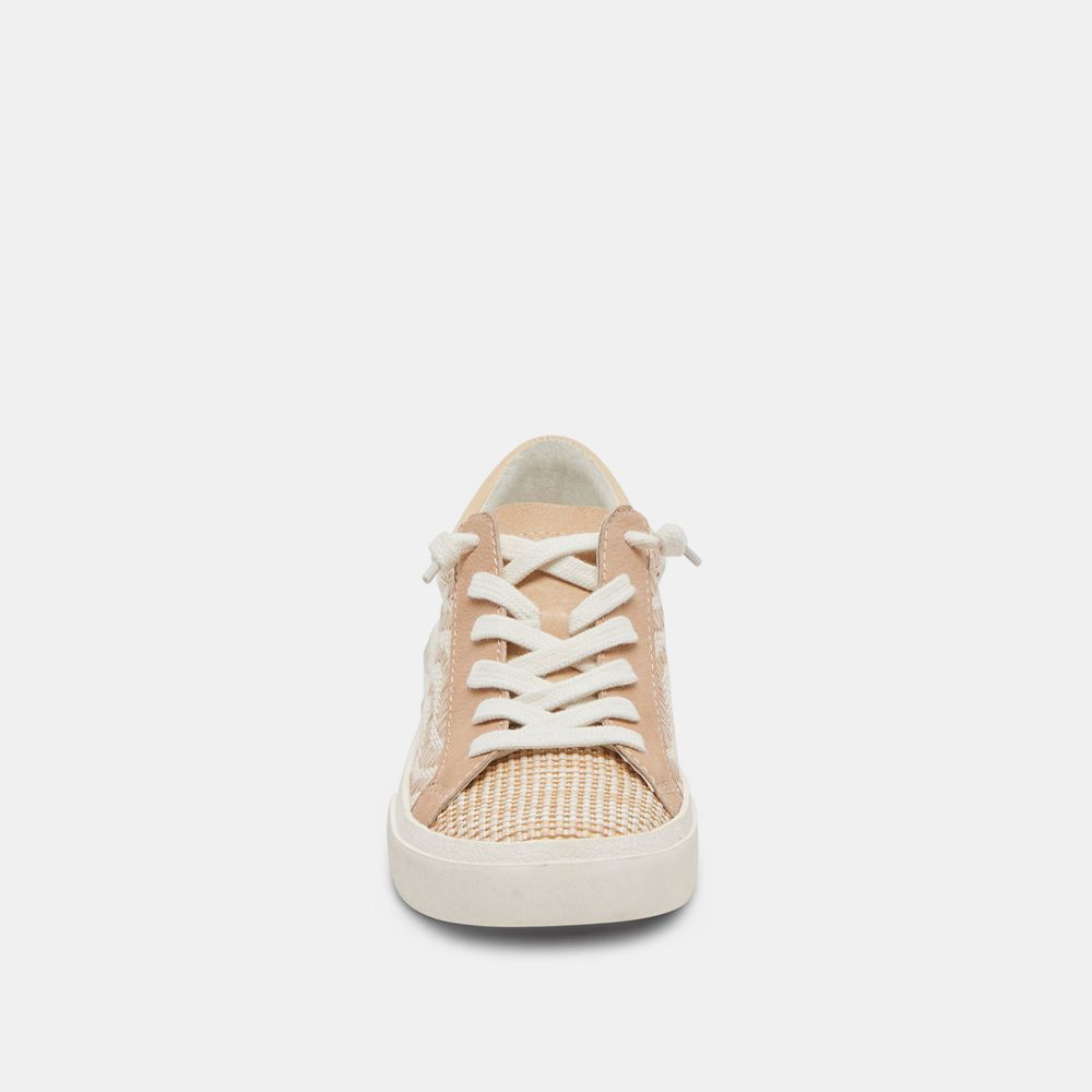 Dolce Vita Zina Raffia Women Sneakers Beige / White | US-783105NET