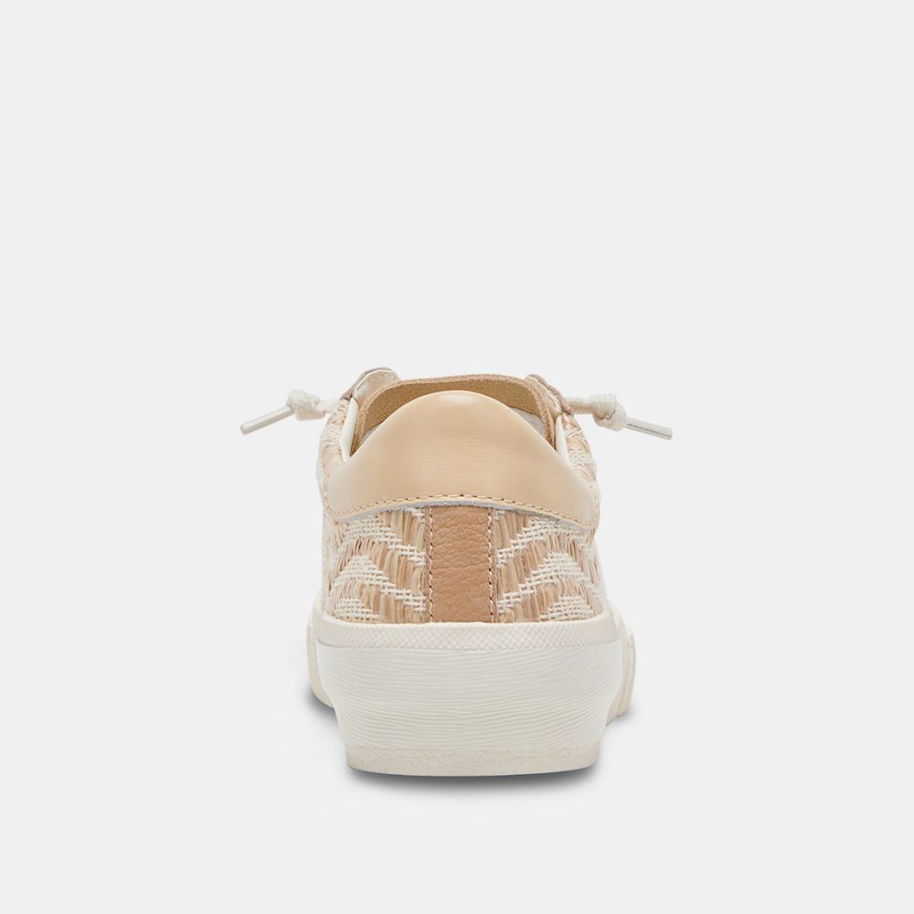 Dolce Vita Zina Raffia Women Sneakers Beige / White | US-783105NET