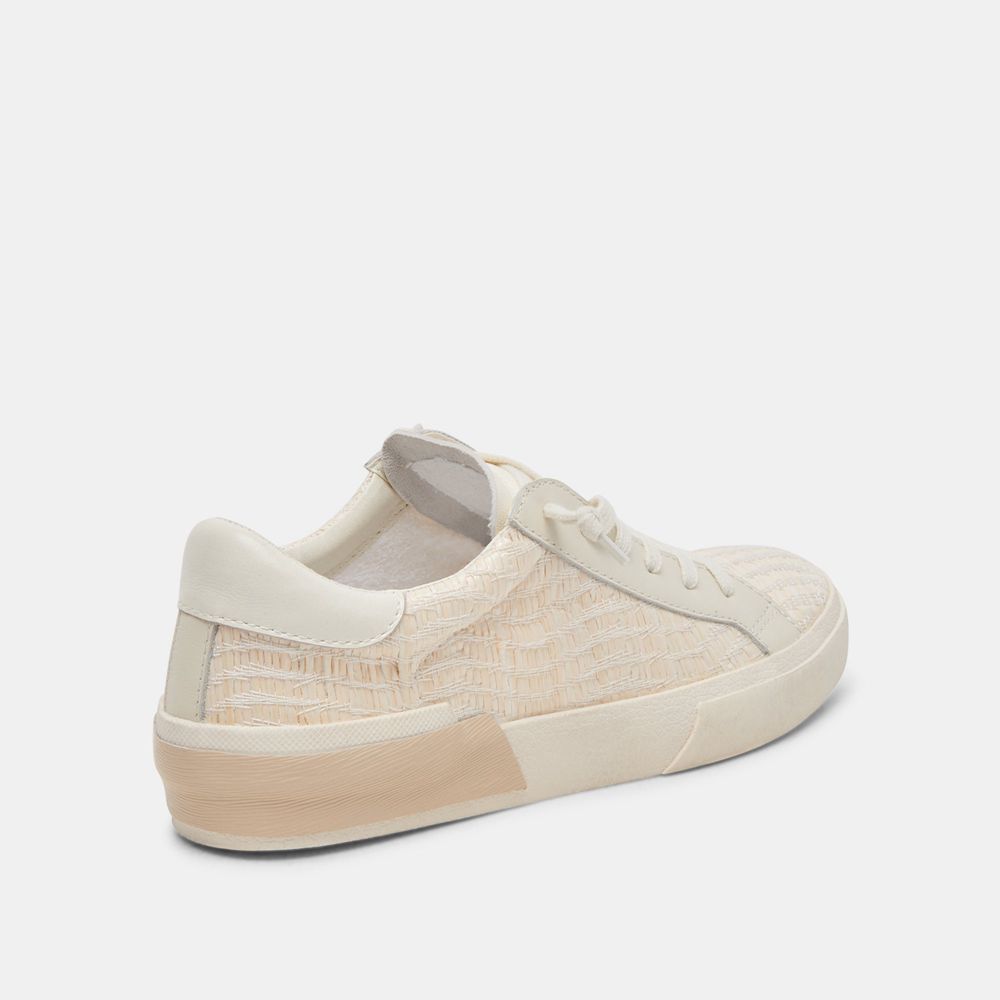 Dolce Vita Zina Raffia Women Sneakers Light Beige | US-416507EBQ