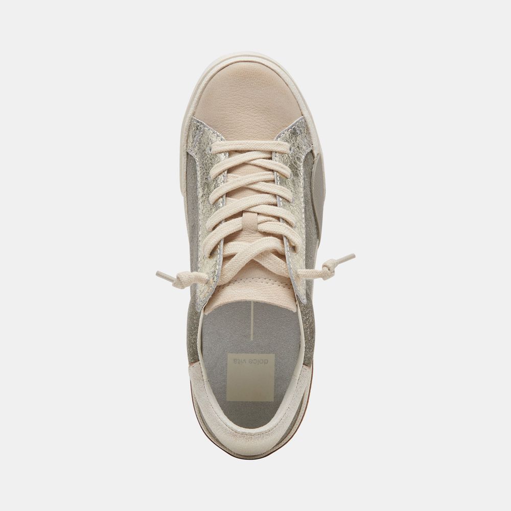 Dolce Vita Zina Suede Women Sneakers Beige / Olive | US-037258EMP