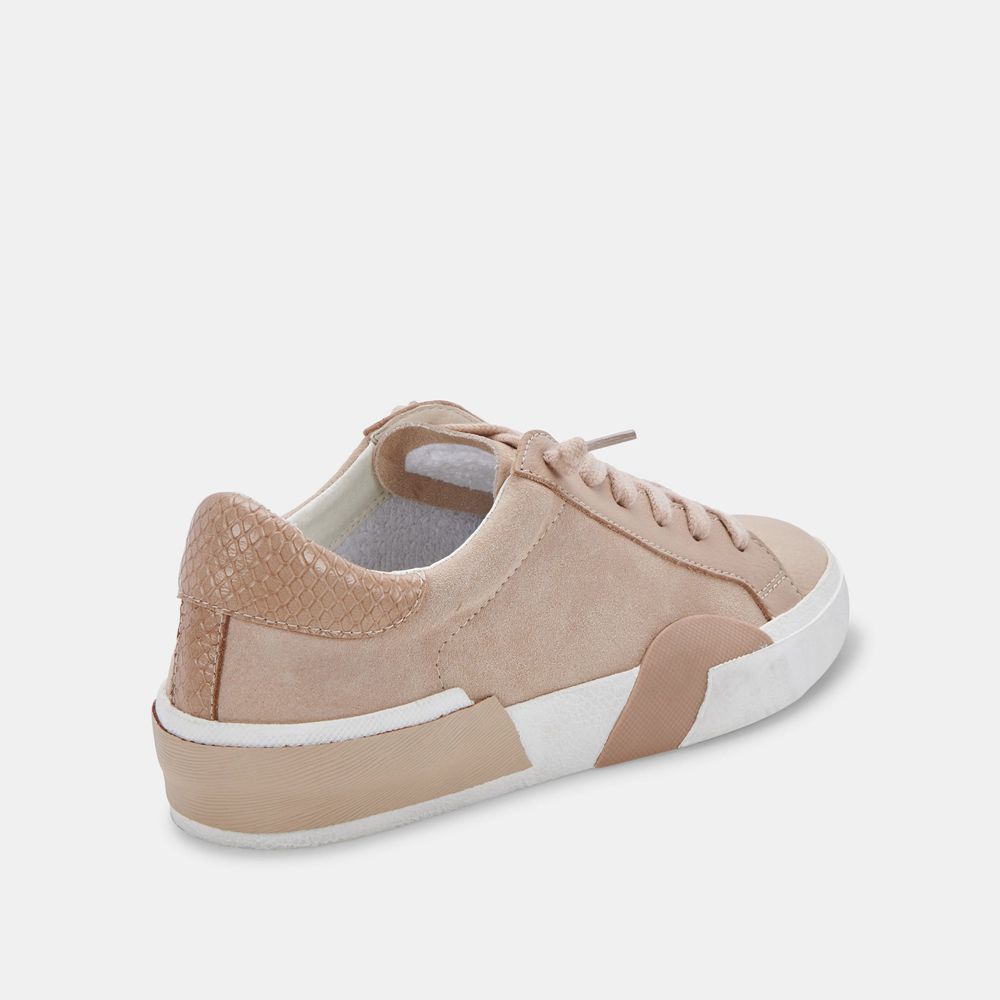 Dolce Vita Zina Suede Women Sneakers Beige | US-581903BLD