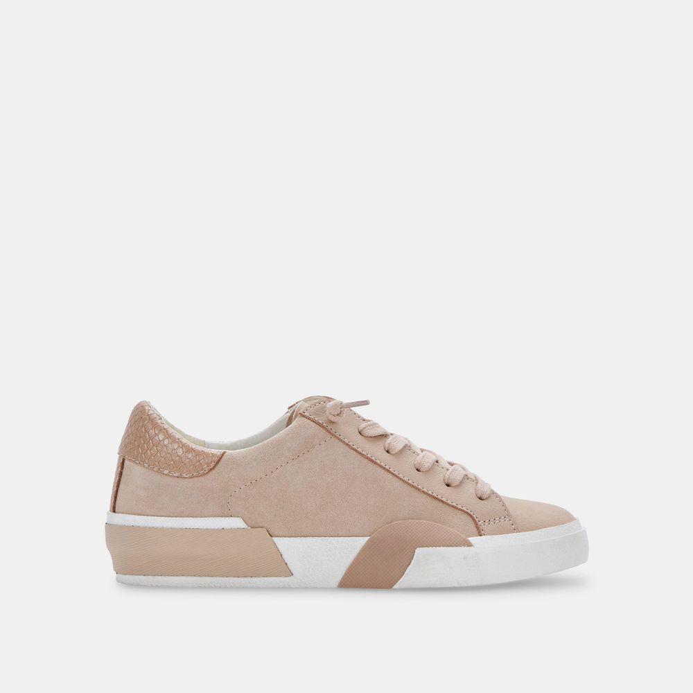 Dolce Vita Zina Suede Women Sneakers Beige | US-581903BLD