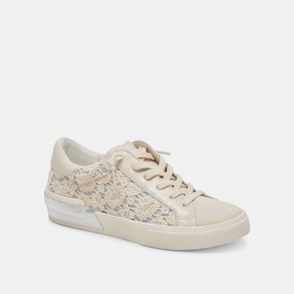 Dolce Vita Zina Women Sneakers Cream / Blue | US-042839LWG