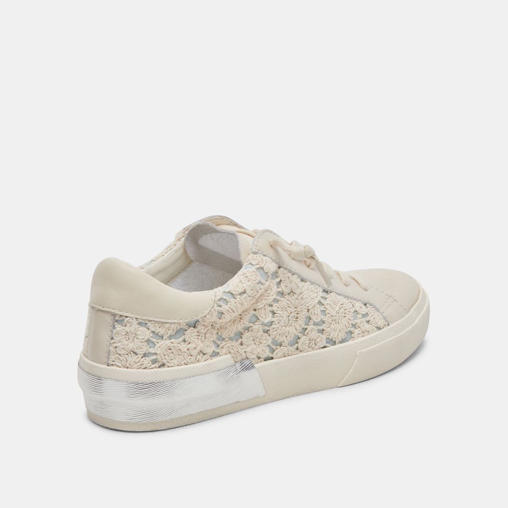 Dolce Vita Zina Women Sneakers Cream / Blue | US-042839LWG