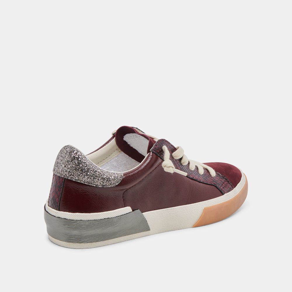 Dolce Vita Zina Women Sneakers Dark Burgundy | US-897613XIB