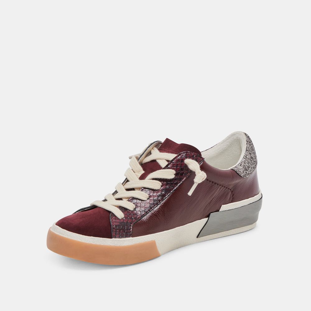 Dolce Vita Zina Women Sneakers Dark Burgundy | US-897613XIB