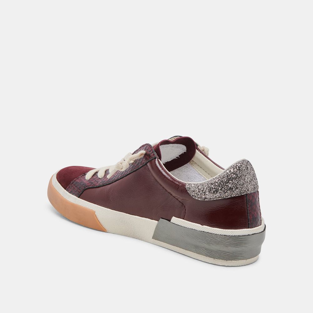 Dolce Vita Zina Women Sneakers Dark Burgundy | US-897613XIB