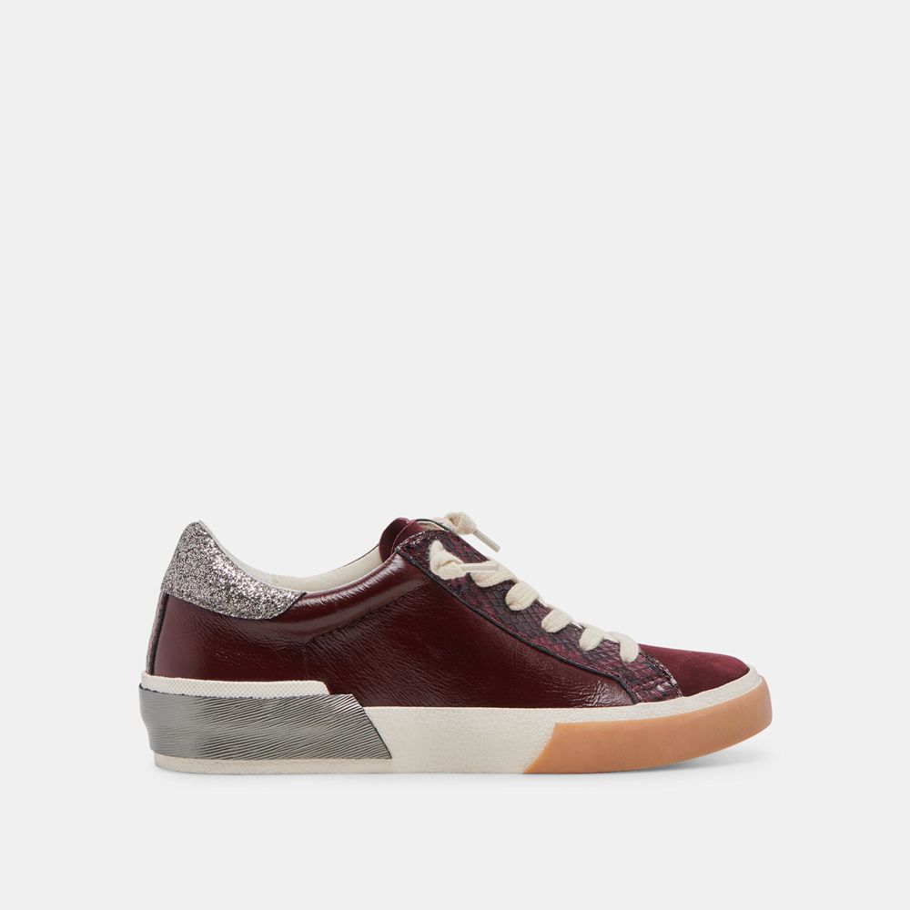 Dolce Vita Zina Women Sneakers Dark Burgundy | US-897613XIB