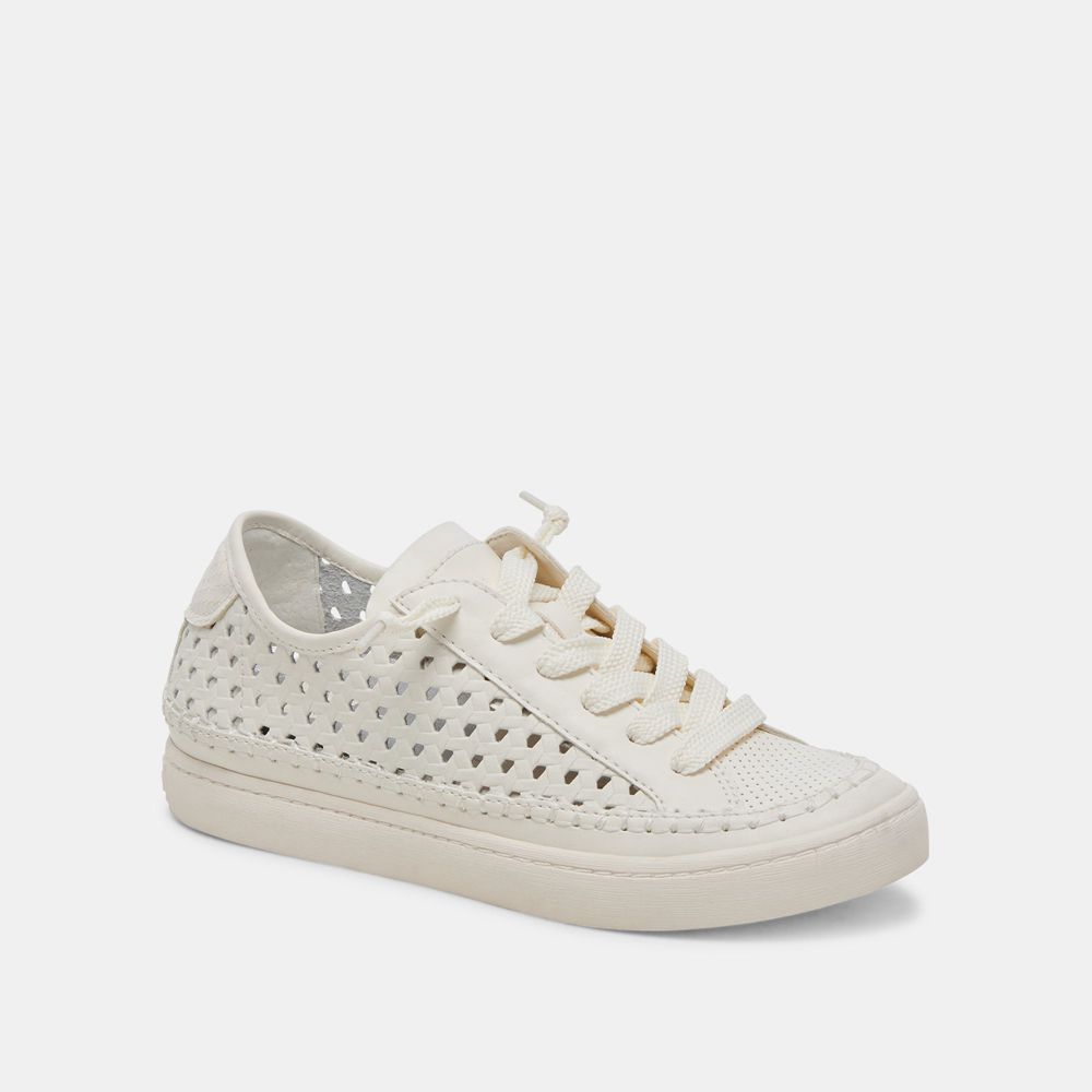 Dolce Vita Zolen Leather Women Sneakers White | US-037641POS